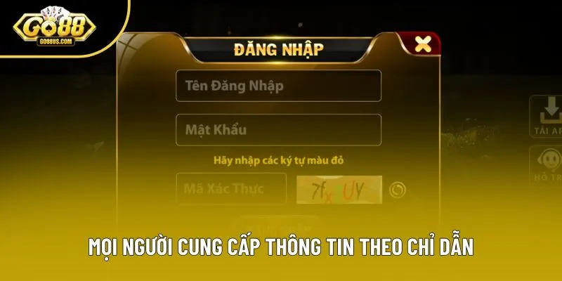 Mọi người cung cấp thông tin theo chỉ dẫn